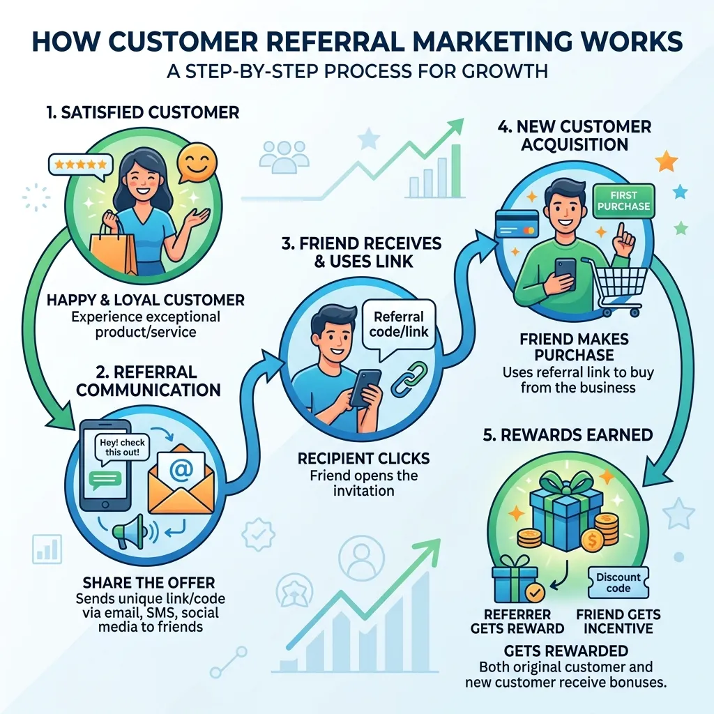 How do customer referral marketing strategies work