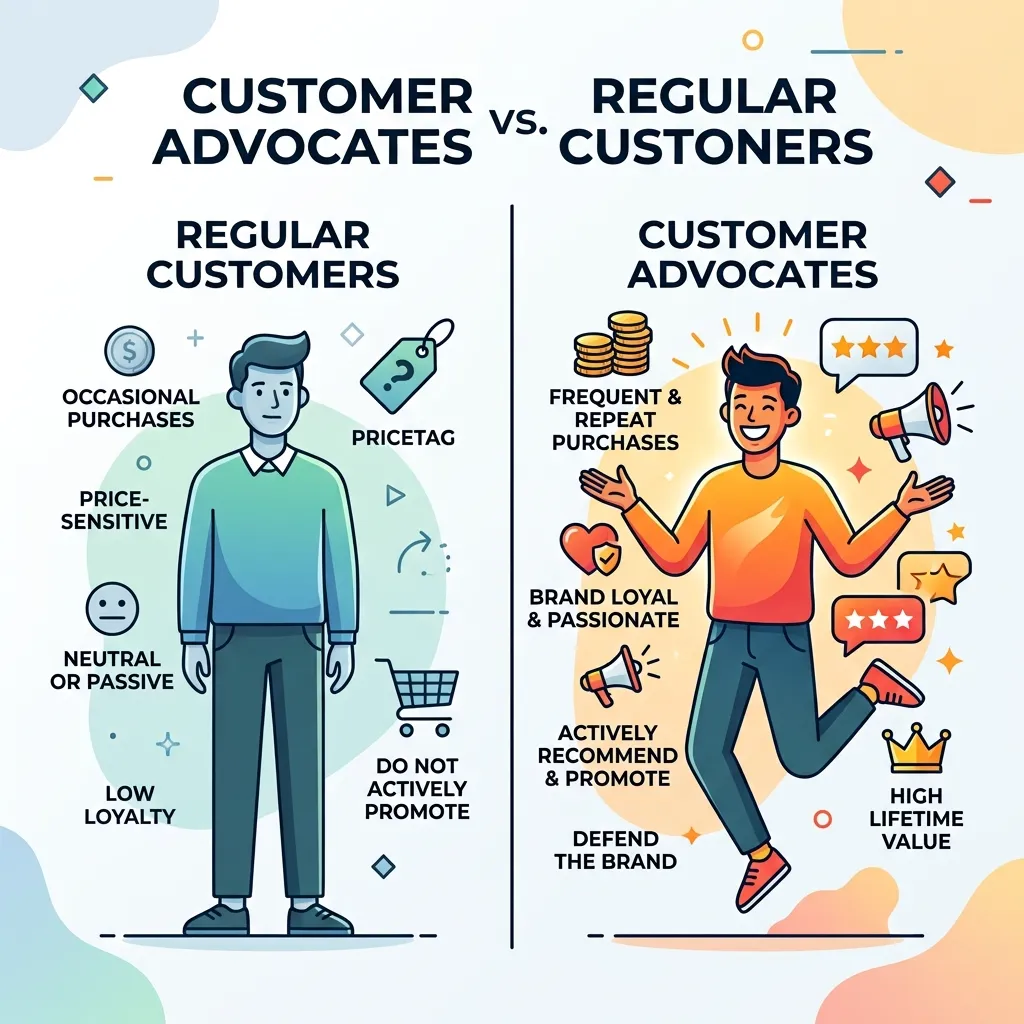 Customer Advocates vs. Regular Customers